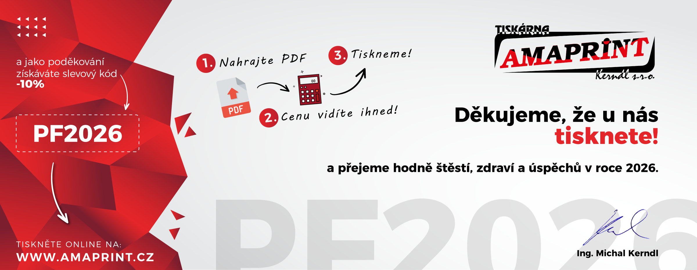 Sleva 10% na veškeré tištěné produkty.